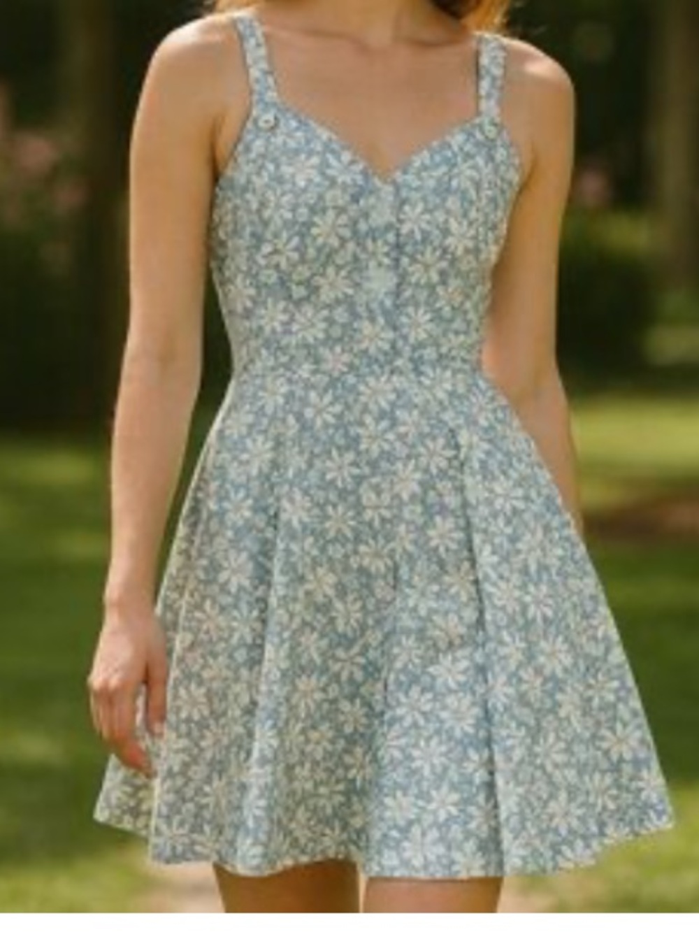 RRL Double RL Ralph Lauren Button Floral Mini Dress size 2 Feminine Summer